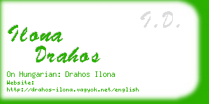 ilona drahos business card